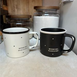 Hearth + Hand by Magnolia “Morning Beautiful • Morning Handsome” Mug Set